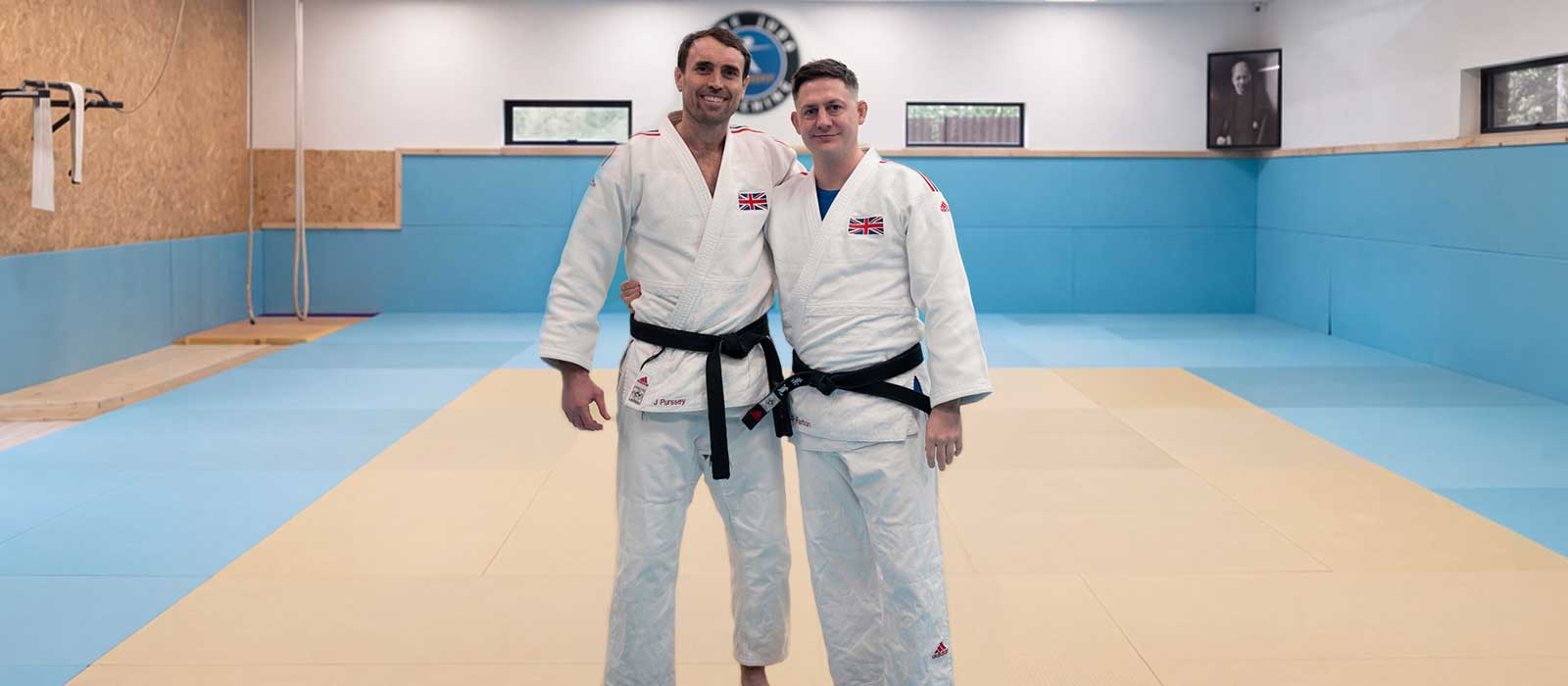 Children's Judo class in Surrey led by ex-Olympic coach in a blue gi